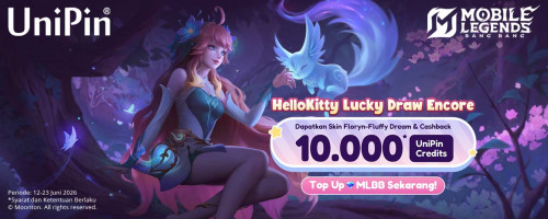 Mainkan HelloKitty Lucky Draw Encore di Mobile Legends, Top Up di UniPin dan Dapatkan Cashback 10.000 UniPin Credits!